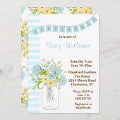 Shabby Chic Baby Boy Shower Kaart (Voorkant / Achterkant)