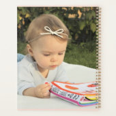 Shabby Chic Baby Girl Eerste jaar Scrapbook Album Planner (Achterkant)
