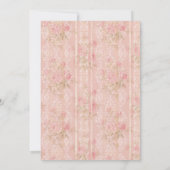  Shabby Chic Baby shower Bloemenuitnodiging Kaart (Achterkant)