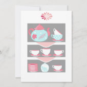 Shabby-Chic Baby shower Tea Party Hartelijk dank Bedankkaart (Achterkant)