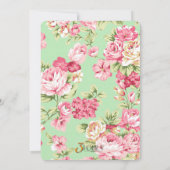 Shabby Chic Baby shower Tea Party Uitnodigingen (Achterkant)