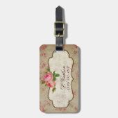 Shabby Chic Bagagelabel (Voorkant verticaal)