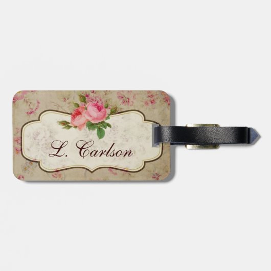 Shabby Chic Bagagelabel (Achterkant horizontaal)