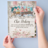 Shabby Chic Bakery Cottage  Flyer Sjabloon (Hand)