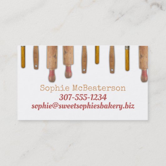 shabby chic baking shabby bakkersgebak chef visitekaartje (Achterkant)