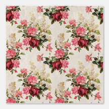 Shabby Chic Beige Antiek  Rozen & Bloemen