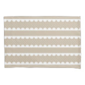 Shabby Chic Beige Lace Striped Pattern Kussensloop (Voorkant)