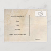 Shabby Chic Bewaar de datum Aankondigingskaart (Achterkant)