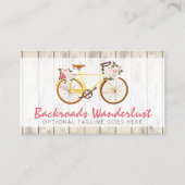 Shabby Chic Bicycle op Rustige Wood Aangepast Visitekaartje (Voorkant)