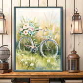  Shabby Chic Bicycle Wall Art Poster