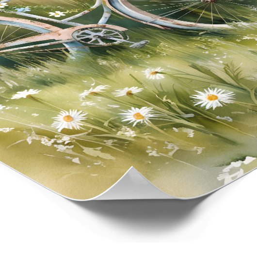  Shabby Chic Bicycle Wall Art Poster (Hoek)