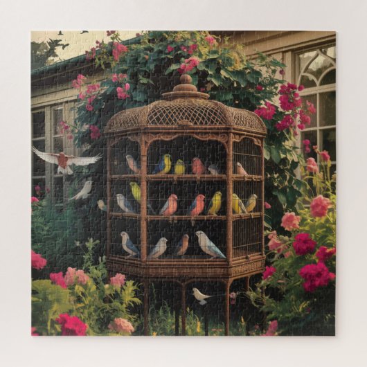 Shabby Chic Birdcage Puzzel (Verticaal)