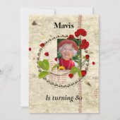 Shabby Chic Birthday Party Invitation Kaart (Voorkant)