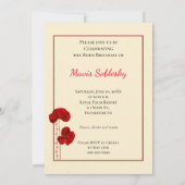 Shabby Chic Birthday Party Invitation Kaart (Achterkant)