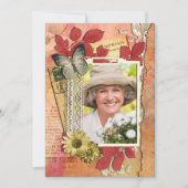 Shabby Chic Birthday Party Invitation Kaart (Voorkant)