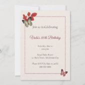 Shabby Chic Birthday Party Invitation Kaart (Achterkant)