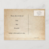 Shabby Chic Black Heart Bewaar de datum Aankondigingskaart (Achterkant)