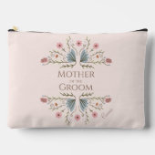 Shabby Chic Blauw Roze Bloem Moeder van de bruideg Etui (Voorkant)