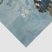 Shabby chic blauw vlinder & rozen tissue papier (Detail)