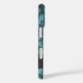 Shabby Chic Blauwgroen damask Pattern met Monogram Case-Mate iPhone Case (Achterkant / Rechts)