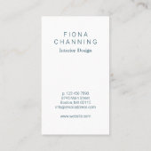 Shabby Chic Blauwgroen & Roze Rozenpatroon Visitekaartje (Achterkant)