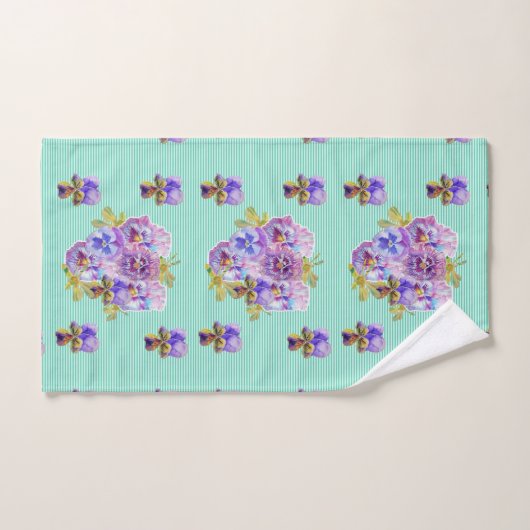 Shabby Chic Blauwgroen Rozen Florentijns Handdoeks Bad Handdoek (Handdoek)