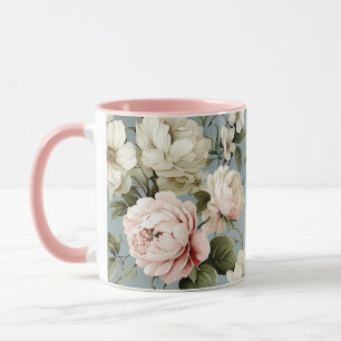  Shabby Chic Bloem Bloemen Mok