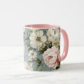  Shabby Chic Bloem Bloemen Mok (Voorkant rechts)