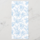 Shabby Chic Bloemboog Bow Stropdas Baby Boy Shower Menu (Achterkant)