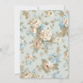 Shabby Chic bloemen Baby shower Kaart (Achterkant)