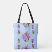 Shabby Chic Bloemen Bloemachtige Bruid Stam Tote T Tote Bag (Achterkant)