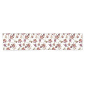 Shabby Chic Bloemen in Dusty Roos Korte Tafelloper (Horizontaal)