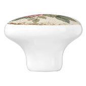 Shabby Chic Bloemen Keramische Knop (Zijkant)