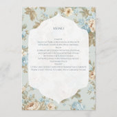 Shabby Chic bloemen Menu (Voorkant)
