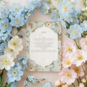 Shabby Chic bloemen Menu