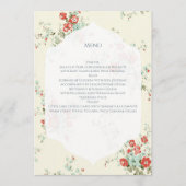 Shabby chic bloemen menu (Voorkant)