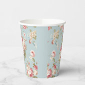 Shabby Chic bloemen Papieren Bekers (Links)