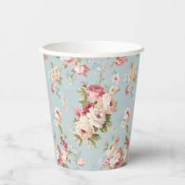 Shabby Chic bloemen Papieren Bekers