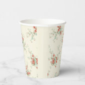 Shabby chic bloemen papieren bekers (Rechts)