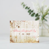 Shabby Chic Bloemen Receptie Briefkaart (Staand voorkant)
