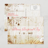 Shabby Chic Bloemen Receptie Briefkaart (Voorkant / Achterkant)