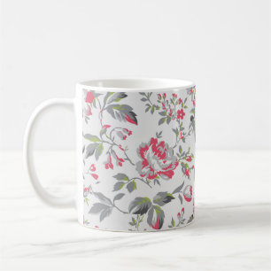 Shabby Chic Bloemen Rozen Patroon Koffiemok