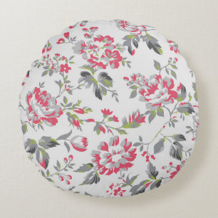 Shabby Chic Bloemen Rozen Patroon Rond Kussen