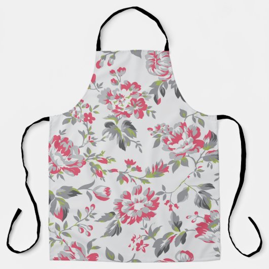 Shabby Chic Bloemen Rozen Patroon Schort (Voorkant)