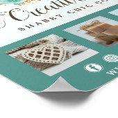 Shabby Chic Bloemen Rustieke Hout Marketing Promo Poster (Hoek)