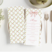 Shabby Chic Bloemen Schattige Roze Bow Baby Meisje Menu