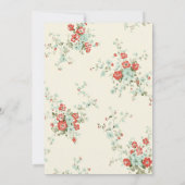 Shabby chic bloemen Sweet 16 Kaart (Achterkant)