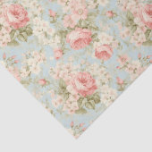 Shabby Chic Bloemen Victoriaans Roze Rozen Tissuepapier (Detail)