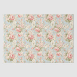 Shabby Chic  Bloemen Victoriaans Roze Rozen Tissuepapier
