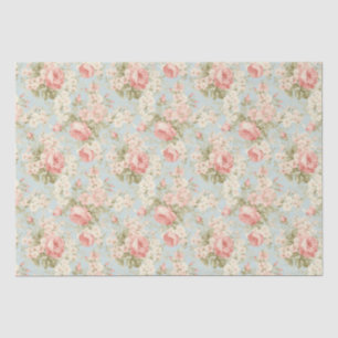 Shabby Chic  Bloemen Victoriaans Roze Rozen Tissuepapier